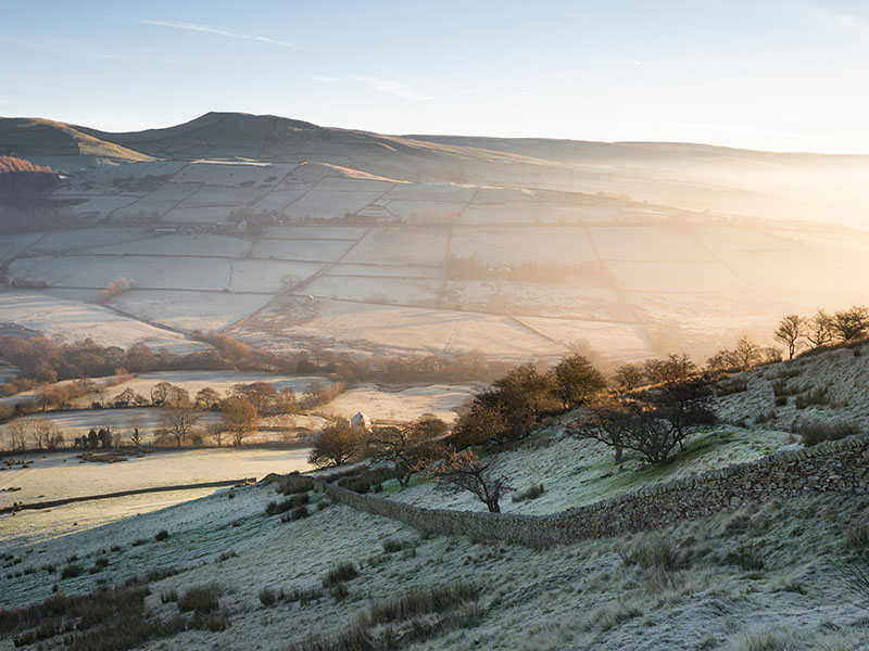 Winter Morning on Cracken Edge in The Peak District